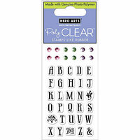 Hero Arts - Sparkle Clear - Clear Acrylic Stamps - Uppercase Letters