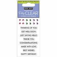 Hero Arts - Sparkle Clear - Clear Acrylic Stamps - Classic Messages