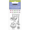 Hero Arts - Sparkle Clear - Clear Acrylic Stamps - Sweet Owls