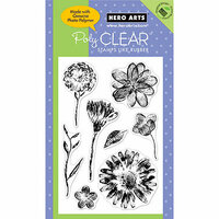 Hero Arts - Poly Clear - Clear Acrylic Stamps - Real Flowers