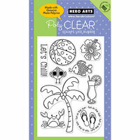 Hero Arts - Poly Clear - Clear Acrylic Stamps - Let's Chill, CLEARANCE