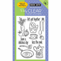 Hero Arts - Poly Clear - Clear Acrylic Stamps - Kiss the Cook, CLEARANCE
