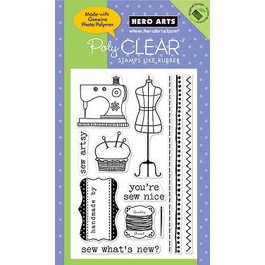 Hero Arts - Poly Clear - Clear Acrylic Stamps - Sew Artsy