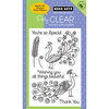 Hero Arts - Poly Clear - Clear Acrylic Stamps - Beautiful Peacocks