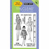 Hero Arts - Poly Clear - Clear Acrylic Stamps - Sew Stylish