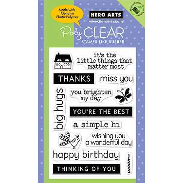Hero Arts - Poly Clear - Clear Acrylic Stamps - Big Hugs