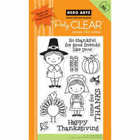 Hero Arts - Poly Clear - Clear Acrylic Stamps - So Thankful