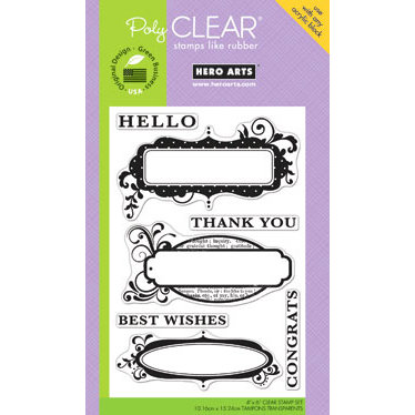 Hero Arts - Poly Clear - Clear Acrylic Stamps - Congrats