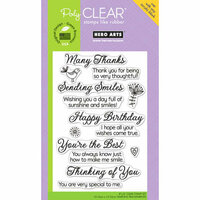 Hero Arts - Poly Clear - Clear Acrylic Stamps - Sending Smiles Message