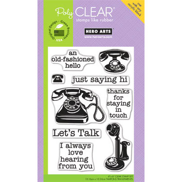 Hero Arts - Poly Clear - Clear Acrylic Stamps - Just Saying Hi