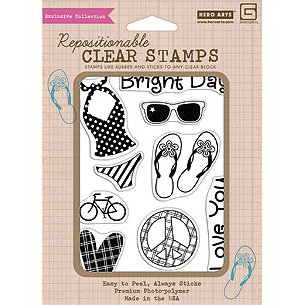 Hero Arts - BasicGrey - Lauderdale Collection - Poly Clear - Clear Acrylic Stamps - Sunshine