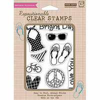 Hero Arts - BasicGrey - Lauderdale Collection - Poly Clear - Clear Acrylic Stamps - Sunshine