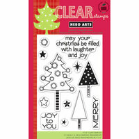 Hero Arts - Poly Clear - Christmas - Clear Acrylic Stamps - Laughter and Joy