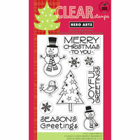 Hero Arts - Poly Clear - Christmas - Clear Acrylic Stamps - Snowman Christmas