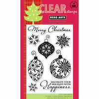 Hero Arts - Poly Clear - Christmas - Clear Acrylic Stamps - Decorate Your Holidays
