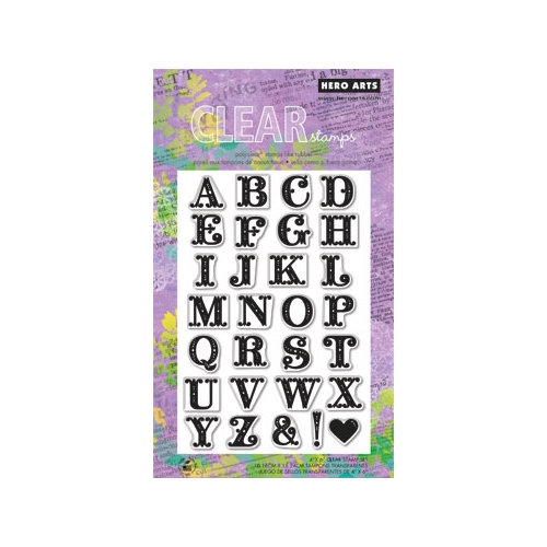 Hero Arts - Poly Clear - Clear Acrylic Stamps - Fancy Letters
