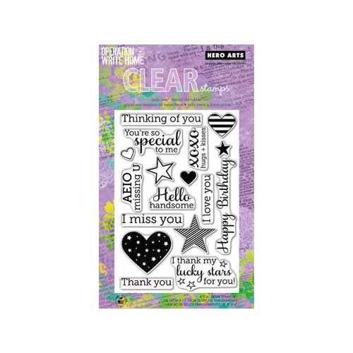 Hero Arts - Operation Write Home - Poly Clear - Clear Acrylic Stamps - Year Round Sentiments