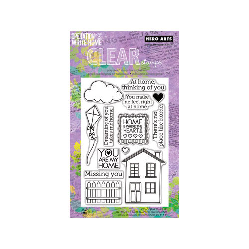 Hero Arts - Operation Write Home - Poly Clear - Clear Acrylic Stamps - Right at Home