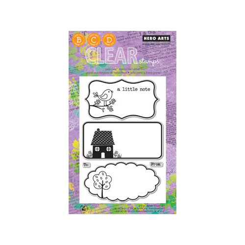 Hero Arts - Poly Clear - Clear Acrylic Stamps - A Little Note