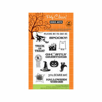 Hero Arts - Poly Clear - Halloween - Clear Acrylic Stamps - Ghostly Greetings