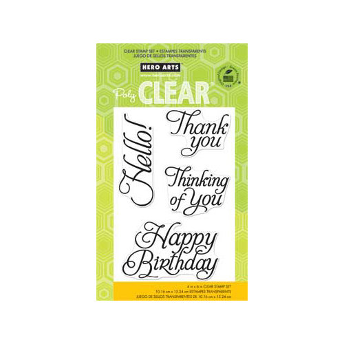 Hero Arts - Poly Clear - Clear Acrylic Stamps - Fancy Basics