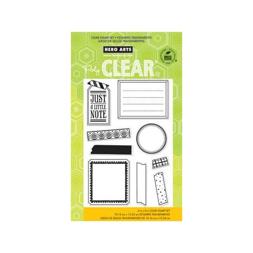 Hero Arts - Poly Clear - Clear Acrylic Stamps - Tape Your Message