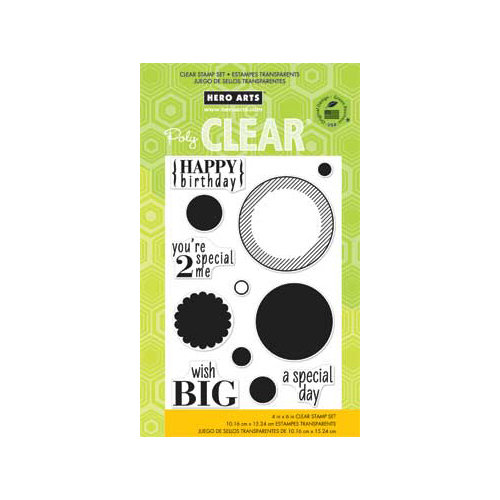 Hero Arts - Poly Clear - Clear Acrylic Stamps - Circles