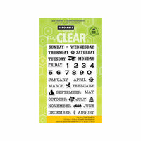 Hero Arts - Poly Clear - Clear Acrylic Stamps - Days and Month