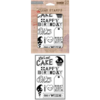 Hero Arts - BasicGrey - RSVP Collection - Poly Clear - Clear Acrylic Stamps - Sweet Wishes