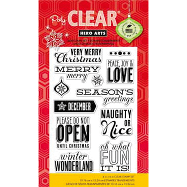 Hero Arts - Poly Clear - Christmas - Clear Acrylic Stamps - Naughty or Nice