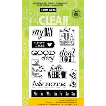 Hero Arts - Poly Clear - Clear Acrylic Stamps - My Day