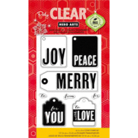 Hero Arts - Poly Clear - Christmas - Clear Photopolymer Stamps - Large Word Tags