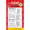 Hero Arts - Poly Clear - Clear Acrylic Stamps - Banners and Messages