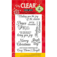 Hero Arts - Poly Clear - Clear Acrylic Stamps - Merry Christmas Messages