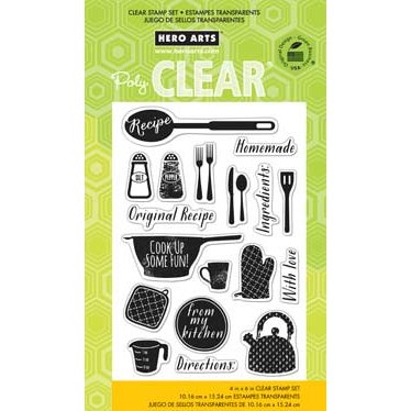 Hero Arts - Poly Clear - Clear Acrylic Stamps - Cook Up Some Fun