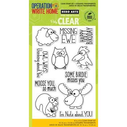 Hero Arts - Operation Write Home - Poly Clear - Clear Acrylic Stamps - Missing You