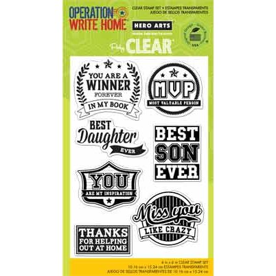 Hero Arts - Operation Write Home - Poly Clear - Clear Acrylic Stamps - Youre a Winner