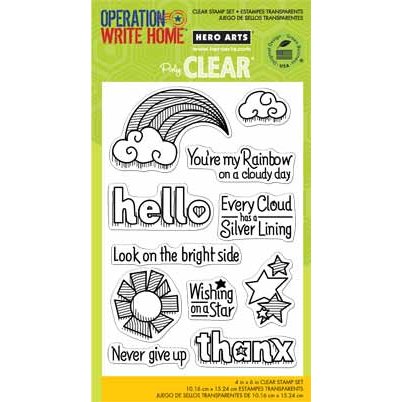 Hero Arts - Operation Write Home - Poly Clear - Clear Acrylic Stamps - Youre a Rainbow