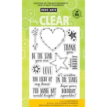 Hero Arts - Poly Clear - Clear Acrylic Stamps - Written in the Stars