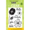 Hero Arts - Poly Clear - Clear Acrylic Stamps - Hello Flowers