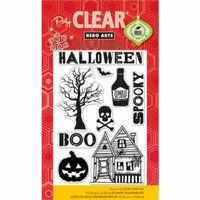 Hero Arts - Poly Clear - Halloween - Clear Acrylic Stamps - Spooky Halloween