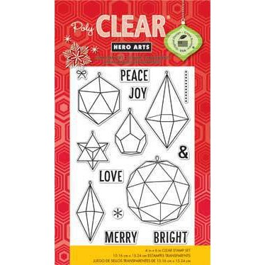 Hero Arts - Poly Clear - Christmas - Clear Acrylic Stamps - Christmas Crystals
