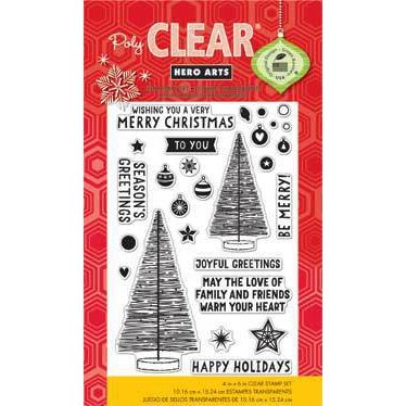 Hero Arts - Poly Clear - Christmas - Clear Acrylic Stamps - Family and Friends