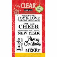 Hero Arts - Poly Clear - Christmas - Clear Acrylic Stamps - Joy and Love