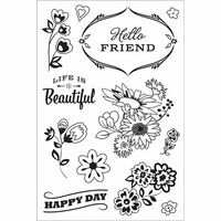 Hero Arts - BasicGrey - Clear Acrylic Stamps - Good Day
