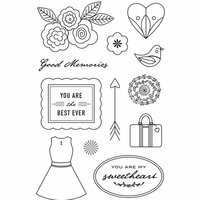 Hero Arts - BasicGrey - JAdore Collection - Clear Photopolymer Stamps - Good Memories