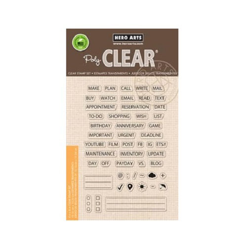 Hero Arts - Poly Clear - Clear Photopolymer Stamps - Plan