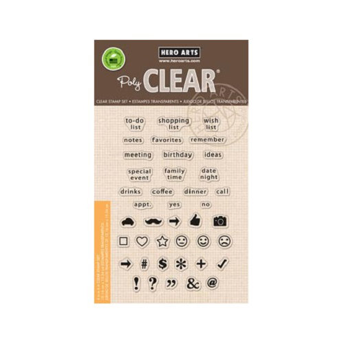 Hero Arts - Poly Clear - Clear Acrylic Stamps - To Do List