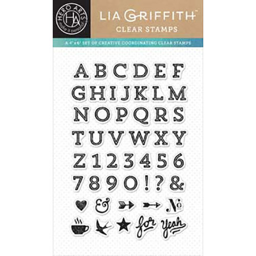 Hero Arts - Lia Griffith Collection - Clear Acrylic Stamps - Vaulted Letters