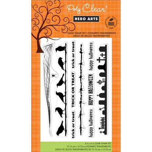 Hero Arts - Clings - Repositionable Rubber Stamps - Halloween Borders